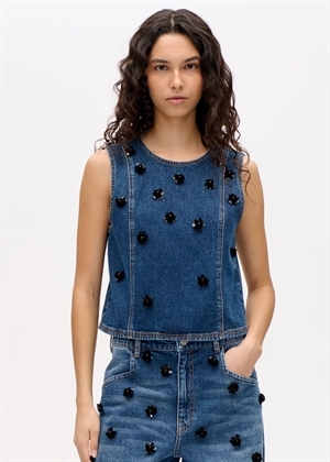 Madine top Denim Sequince Flower Baum Und Pferdgarten 